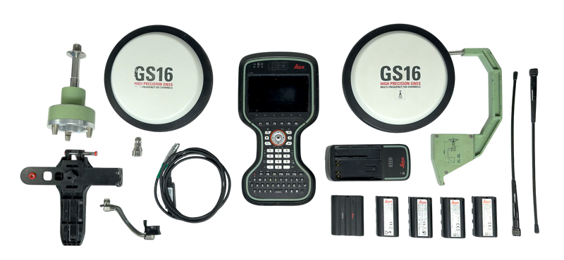 Base Receiver Rover Leica Viva GS16 GNSS Base & Rover Receivers with CS20 Field Controller ...