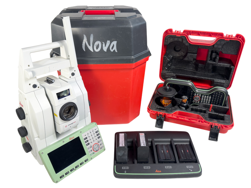 Leica Nova MS60 1" R2000 MultiStation & CS20 Field Controller Survey Kit