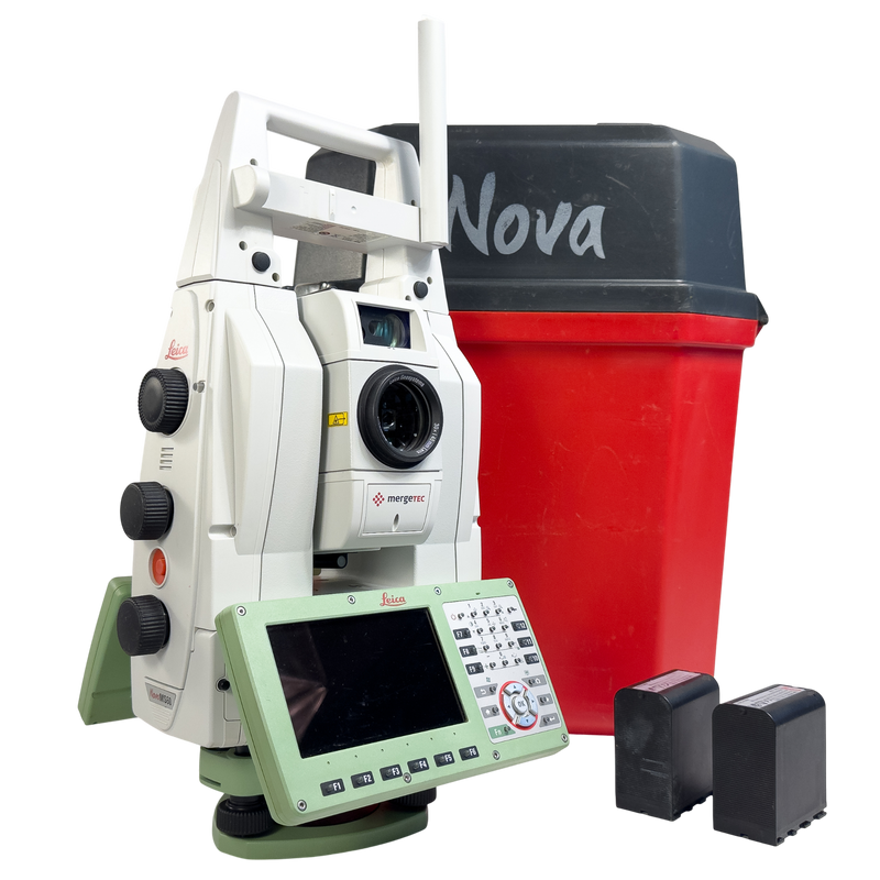 Leica Nova MS60 1" R2000 MultiStation & CS20 Field Controller Survey Kit